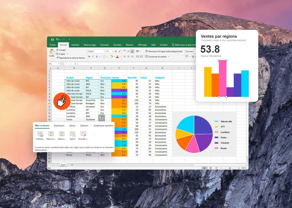 module e-learning excel